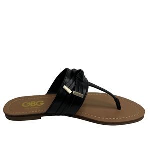 GBG Los Angeles Women's Lessan Black Thong Flip Flop Sandals Shoes Size 6 M